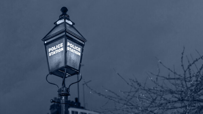 Police Station lamppost.